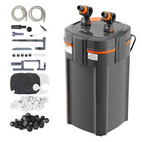 238gph-uv Vevor 197988438885 Aquarium Filter 238gph 3-stage Canister 55-75 Black