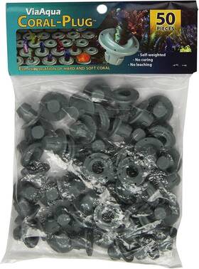 Via Aqua 006903730457 Coral Plug 50 Piece Bag Commodity Axis Propagation Work On Hard And Soft
