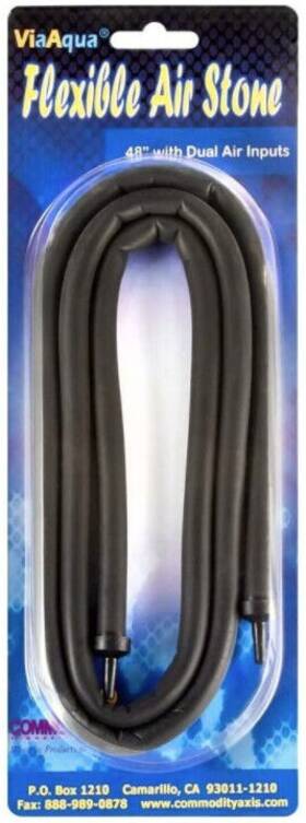 As-120 Via Aqua Flexible Air Stone With Dual Input 48 Inch Long - 1 Ct
