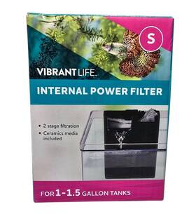 Vibrant Life 194346422364 Internal Power Fish Aquarium Filter For 1-1.5 Gallon Small Tanks