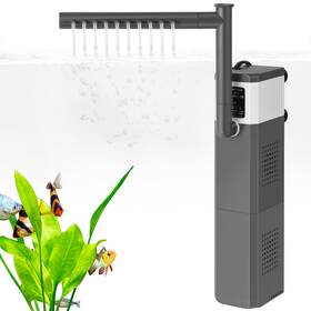 Villno 658362015196 15w 210gph Ultra Powerful Aquarium Filter For 15-40gallon Fish Tank 3-in-1 A