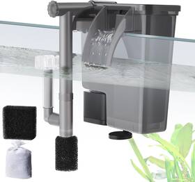 Villno 705353068539 5w Hang On Aquarium Filter Ultra Quiet 124 Gph Fish Tank With Spo