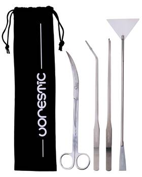 Aq113se Vorestic 4pcs Aquascaping Tools Stainless Steel Aquarium Tweezers Scissors And Spatu