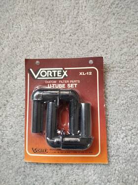 Xl-12 Vortex Innerspace Diatom Filter U-tube Hose Connectors Nos Part Number New