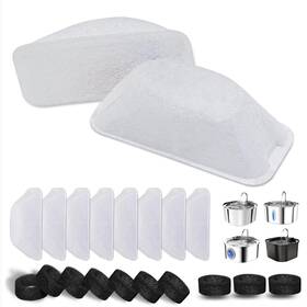 Wecation 730688442891 20 Pack Replacement Filters For 3.2l/2.5l Cat Water Fountain 10 1