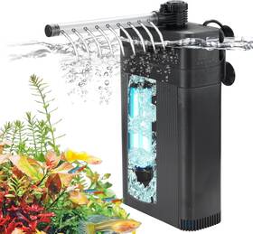 Tu-700 Weipro 762736220120 Internal Fish Tank Filter With 5w Uv Light Multi Dark Grey