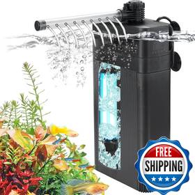 B0d35nc5kk Weipro Internal Fish Tank Filter 5w Uv Light Multi Materials Adjustable