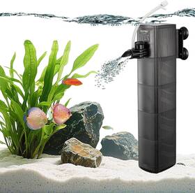 Weipro Tc-3000c Internal Fish Tank Filter 4-stage Biochemical Sponge Filtration 23w 370gph