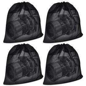 Windyun-lhgfdcfedd1 Windyun 4 Pcs 24x24 Inch Pump Barrier Bag Large Filter Black Nylon Mesh Pond Media