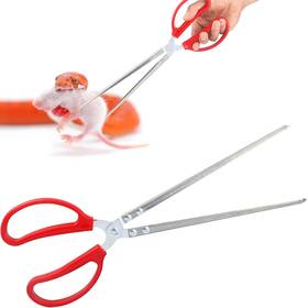 Worface 742221943864 15 Inch Reptile Feeding Tongs Extra Long Large Snake Tweezers Curve