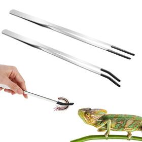 581867 Wy Lighting Level 2 Pcs Feeding Tongs 9.8 Inch Long Aquarium Tweezers With Rubber Tip Bearded