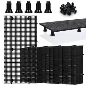 748185 Xozeooeu 10pcs Plastic Aquarium Grid Egg Crate With Brackets Fish Tank Divider Panel