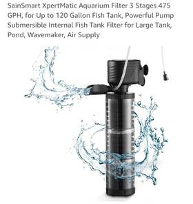 Af-1500 Xpertmatic 3-in-1 Aquarium Filter 475 Gph Up To 120 Gallon Tank
