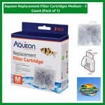 Effortless Installation - Medium Replacement Filter Cartridges 3 Pack By Aqueon. Fixed Price $17.99.
