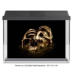 Golden Skull Polyester Fish Tank Glass Drop Aquarium Background New. Fixed Price $25.10.