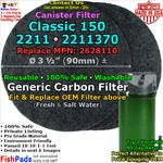 For Eheim Classic 150,2211370 Canister Filter 2628110,2522110 Compatiblepad. Fixed Price $21.98.