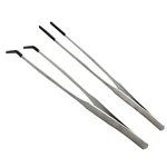 Hrasy Stainless Steel Straight And Curved Tweezers Aquarium 10.6 In, Silver. Fixed Price $13.44.