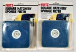 2- Fritz Square Hatchery Sponge Filter Nos Discontinued 4 1/2" X. Fixed Price $25.99.