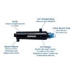Aqua Ultraviolet Advantage 2000, 3/4" Barbs, 8 Watt Uv A00266. Fixed Price $216.78.