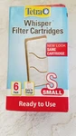 Tetra Whisper Filter Cartridges, Size Small, 6 Pack, Ready To Use, 19550. Fixed Price $5.95.