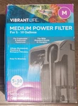 Vibrant Life Medium Power Filter With Cartridge For 5-10 Gallon Fish Aquarium. Fixed Price $19.99.