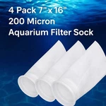4 Pack 7" X 16 200 Micron Felt Filter Sock - Aquarium And Reef Fish Tanks. Fixed Price $15.99.