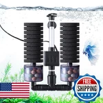 Aqqa Electric Sponge Filter For Aquariums - Dual Bio & Mechanical Filtration, 8W. Fixed Price $61.48.