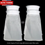 10" Nylon Filter Socks 200 Micron 4" Ring For Aquarium Fish Tank Hydroponic. Fixed Price $28.49.