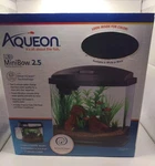 Aquarium Fish Tank Led 2.5 Gallon Minibow Kit Smartclean Black Aqueon Small. Fixed Price $55.99.