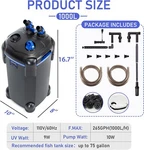 Aquarium Canister Filter EPC-850-UV Amosijoy (new). Fixed Price $125.44.