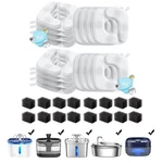 Veken Cat Water Fountain Filters, 16 Pack Replacement & White, Black. Fixed Price $42.99.