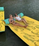 Aqua Lily Pad Floating Mat Duracore, Foam Lake Float, 6 X 15 Yellow/green. Fixed Price $539.99.