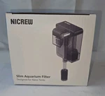 Nicrew Slim Aquarium Filter, Quiet Fish Tank Hob Filters 1-5 Gallons, Black. Fixed Price $21.21.