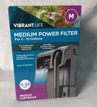 Vibrant Life Medium Power Filter With Cartridge For 5-10 Gallon Fish Aquarium. Fixed Price $16.99.