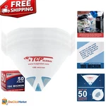 50 Pack Of Pure Blue Nylon Mesh Paint Strainers - 190 Micron Precision Filters. Fixed Price $21.69.