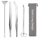 Liveek Aquarium Aquascape Tools Kit 15IN, 4 Anti-rust Aquatic Plant Aqua.... Fixed Price $26.18.