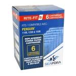 Seapora Rite-fit Cartridges For Penguin Power Filters 110B 125B 150B 6 Pk. Fixed Price $19.99.