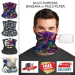 Reusable Face Mask W/ Filter PM2.5 Washable Tube Bandana Neck Gaiter. Fixed Price $14.99.