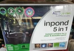 Pennington Aquagarden Inpond 5IN1 Water Pump - Filter Uv Clarifier 600. Fixed Price $399.99.