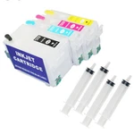 4-COLOR Refillable Ink Cartridges Epson Workforce 7210 7710 7720 Printers Us. Fixed Price $37.79.