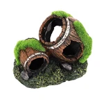Nqeuepn Fish Tank Broken Decoration, Dual-barrel Medium, Green, Brown. Fixed Price $17.80.