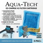 Aqua-tech Ez-change #2 Aquarium Cartridges 3-PACK For 10-20 Power Filters. Fixed Price $12.49.
