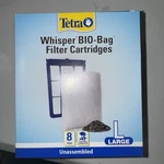 Tetra Whisper Bio-bag Disposable Filter Cartridges 8 Count, Large J. Fixed Price $15.00.