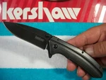 Kershaw - Filter Blackwash Spring Assist Speedsafe "flipper" Knife Kai 1306BW. Fixed Price $22.40.