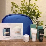 La Mer 6PC Cream, Cleanser, Eye Sample Travel Gift Set With Cosmetic Bag Nib. Fixed Price $45.00.