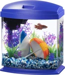 Led Minibow Small Aquarium Fish Tank Kit With Smartclean Technology, Blue, 1 Gal. Fixed Price $57.99.