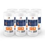 6-PACK Of Aquaboon Sediment Water Filter Whole House Big Blue Micron 10"X4.5". Fixed Price $59.79.