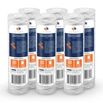 6-PACK Of Micron Wound String Sediment Water Filter Cartridges 10"X2,5" For. Fixed Price $31.79.