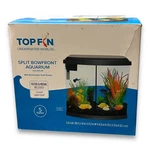 Top Fin 5 Gallon Split Bowfront Aquarium W/ Removable Tank Divider, Filter Media. Fixed Price $74.88.