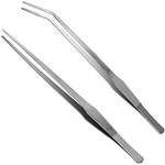 Aquarium Tweezers Extra Long 15 Inches, Luxiv Stainless Steel Straight And Cu.... Fixed Price $14.56.